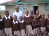 Children and staff outside Florence House