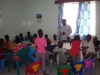 James(trustee) talking to the children